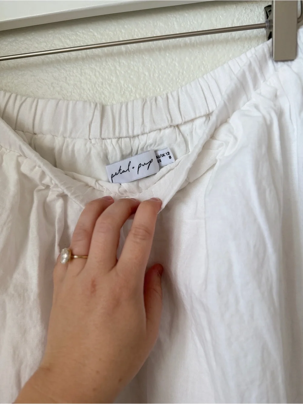 Petal+Pup  Linen Maxi Skirt - Relaxed Fit white
